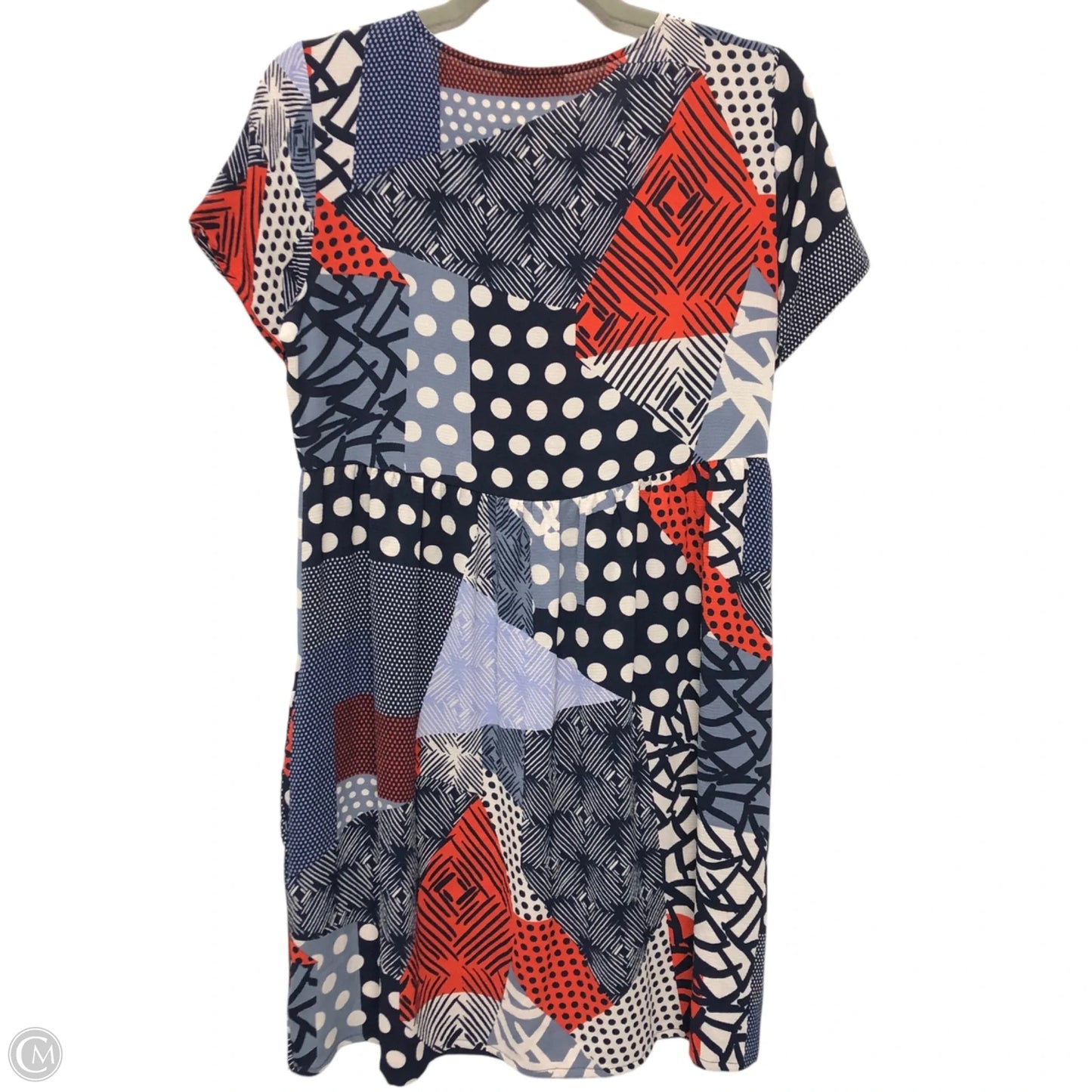 Dress Casual Short By Anthropologie In Blue & Red, Size: Xsp