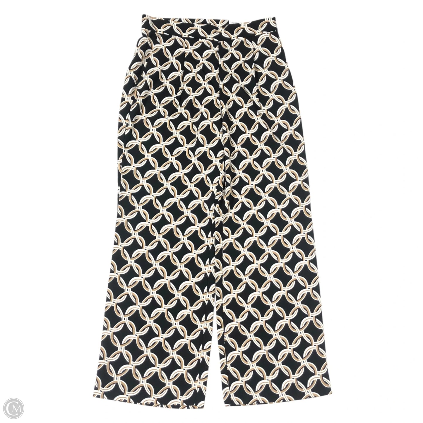 Pants Wide Leg By Ann Taylor In Black & Cream, Size: 4p