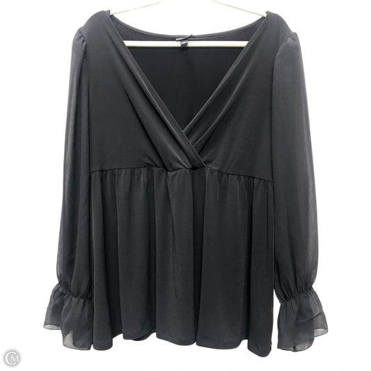 Top Long Sleeve By Torrid In Black, Size: L