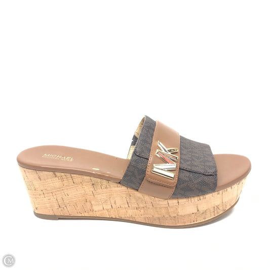 Sandals Designer By Michael Kors In Brown, Size: 8.5