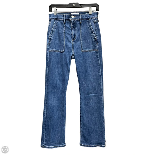 Jeans Cropped By Loft In Blue Denim, Size: 4