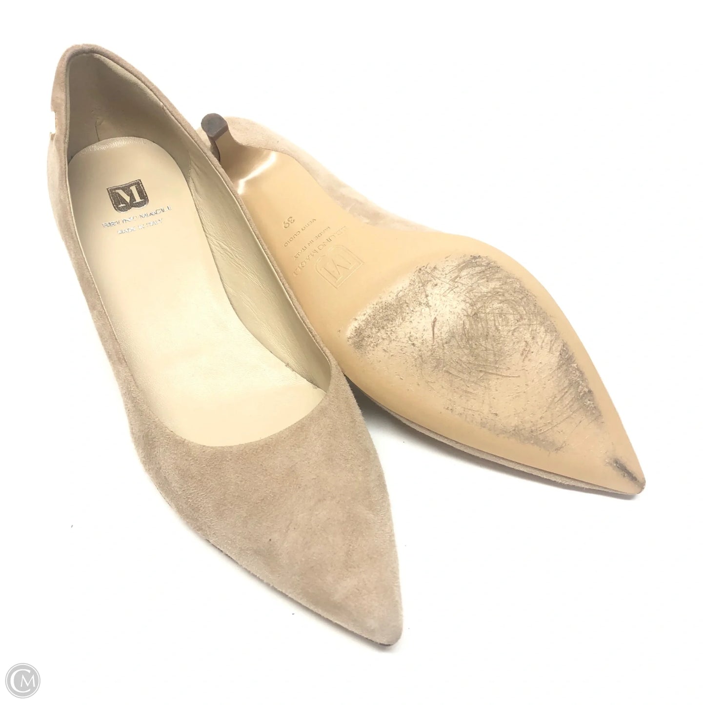 Shoes Heels Kitten By Bruno Magli Shoes In Beige, Size: 8.5