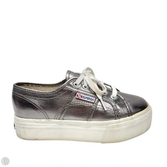 Shoes Sneakers Platform By Superga In Silver, Size: 6
