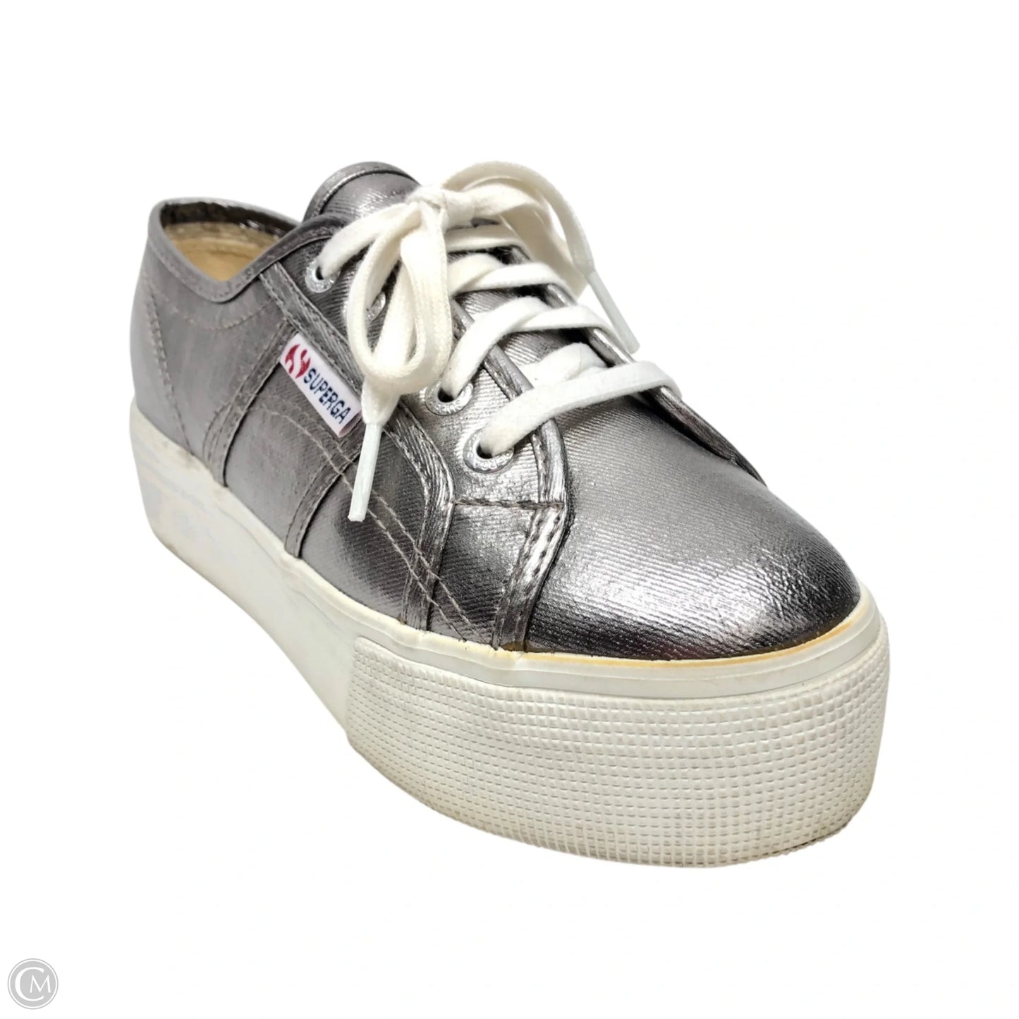 Shoes Sneakers Platform By Superga In Silver, Size: 6