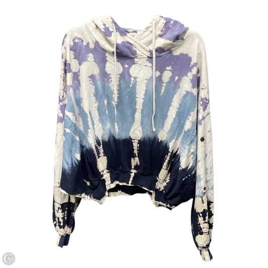 Sweatshirt Hoodie By Young Fabulous & Broke In Blue & Red, Size: S