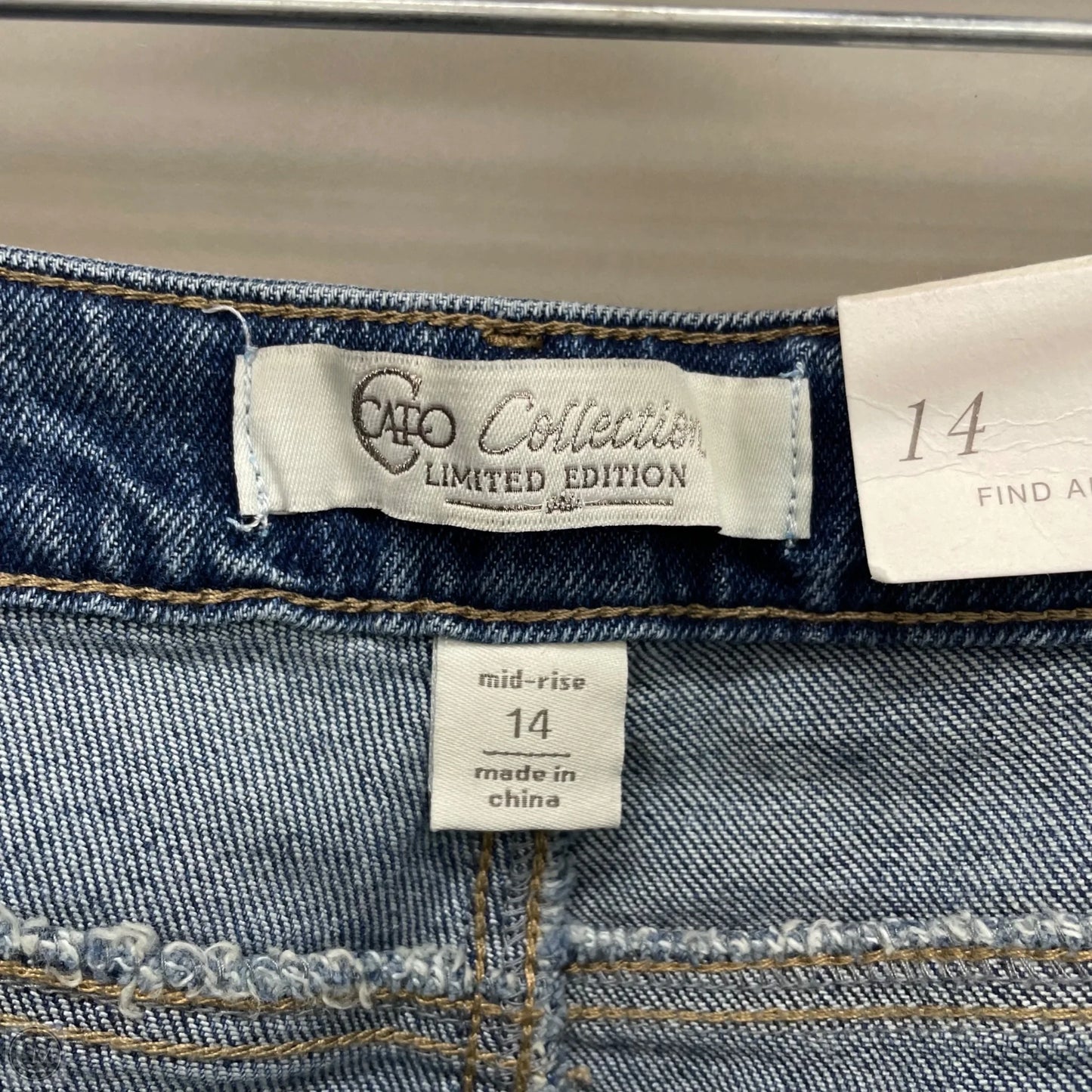 Jeans Straight By Cato In Blue Denim, Size: 14