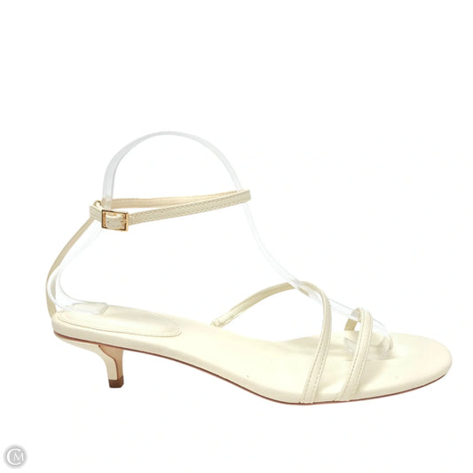 Sandals Heels Kitten By H&m In Ivory, Size: 8