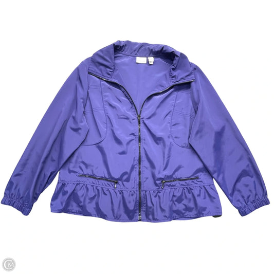 Athletic Jacket By Zenergy By Chicos In Purple, Size: Xl