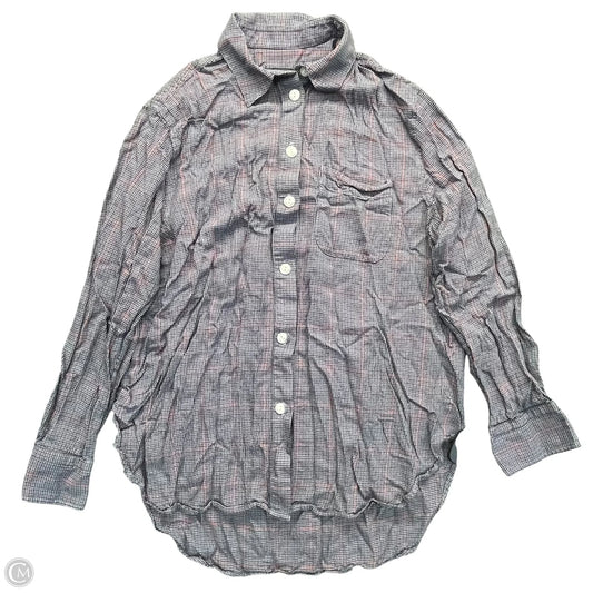 Top Long Sleeve By Rag And Bone In Black & Grey, Size: M
