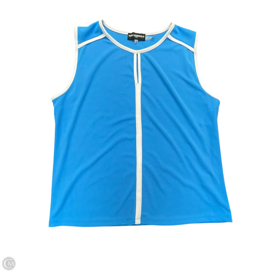 Top Sleeveless Designer By Karl Lagerfeld In Blue, Size: Xl