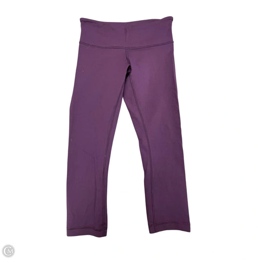 Athletic Capris By Lululemon In Purple, Size: 8
