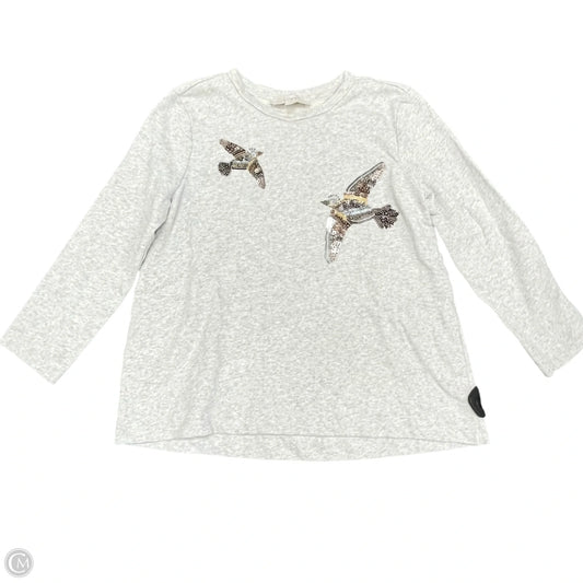 Sweatshirt Crewneck By Loft In Grey, Size: M