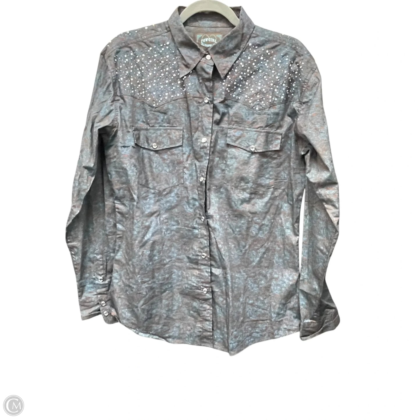 Top Long Sleeve By Clothes Mentor In Blue & Orange, Size: Xl
