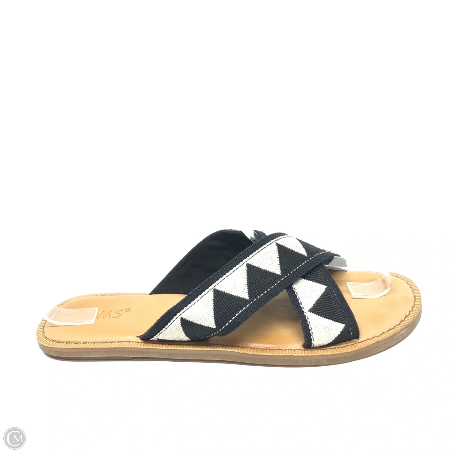 Sandals Flats By Toms In Black & White, Size: 9