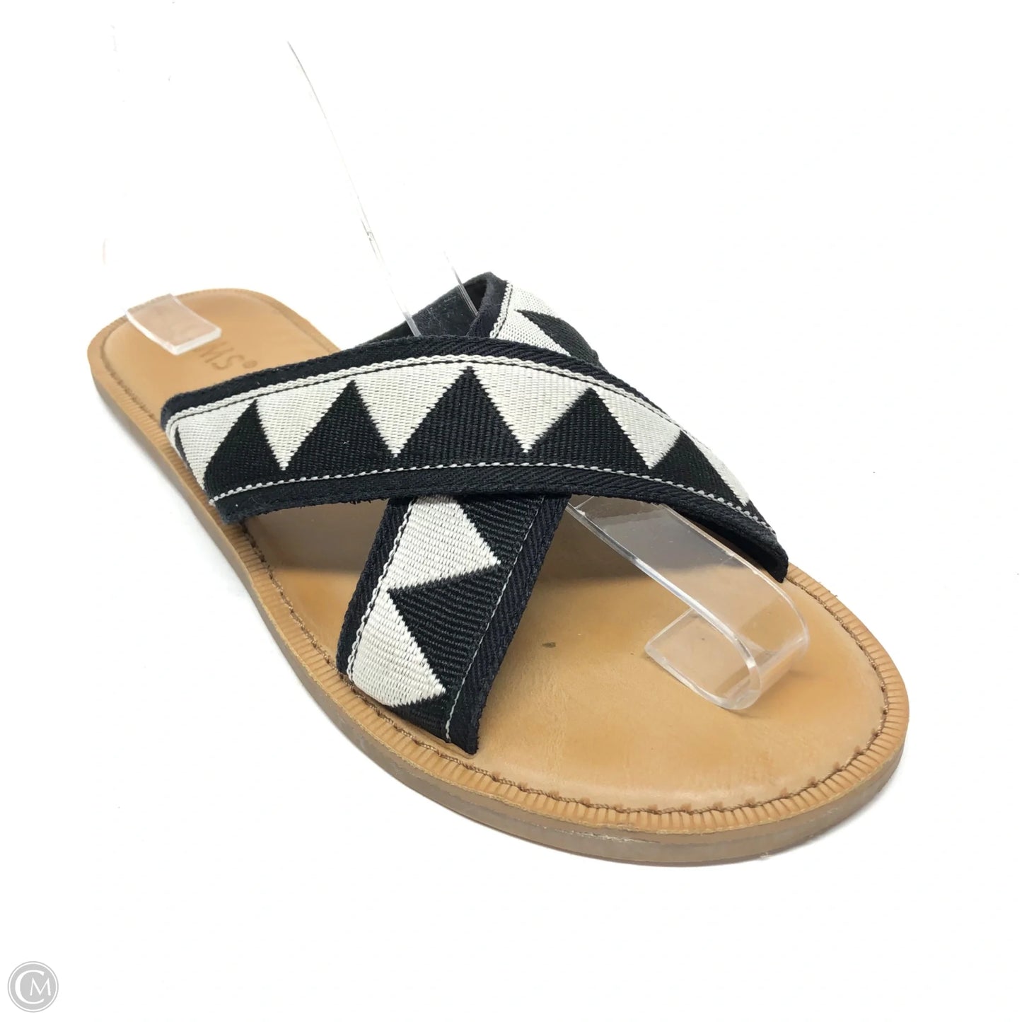 Sandals Flats By Toms In Black & White, Size: 9