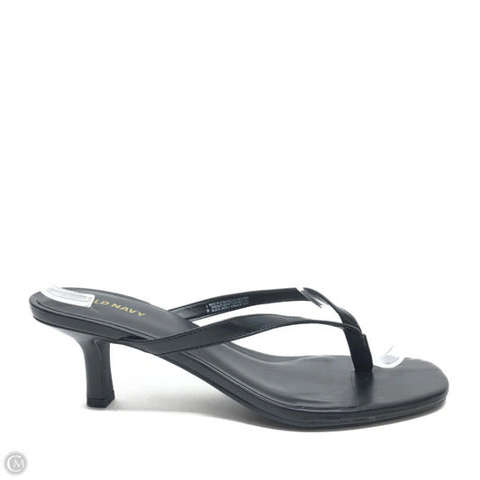 Sandals Heels Kitten By Old Navy In Black, Size: 9