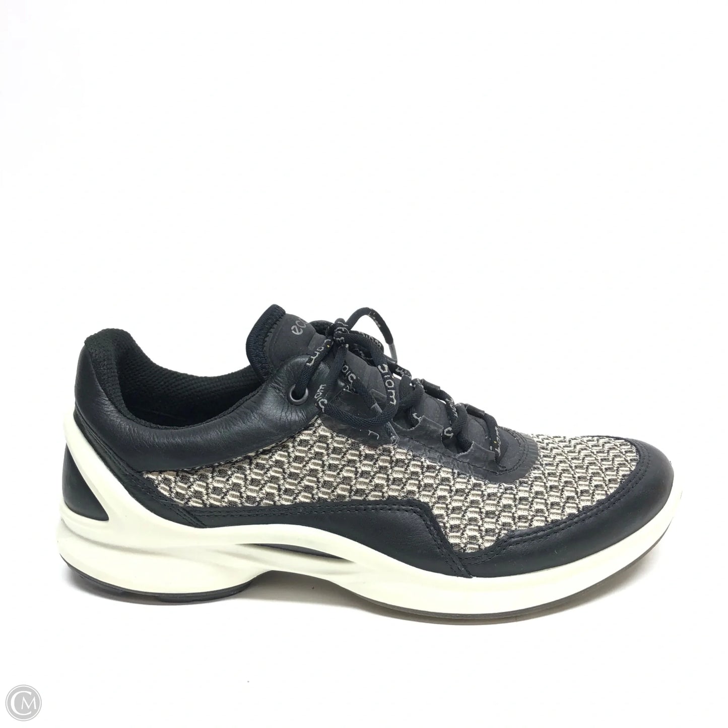 Shoes Sneakers By Ecco In Black & Cream, Size: 7