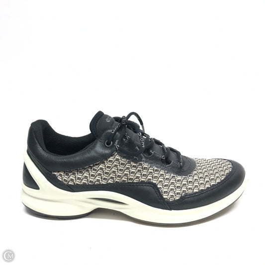 Shoes Sneakers By Ecco In Black & Cream, Size: 7
