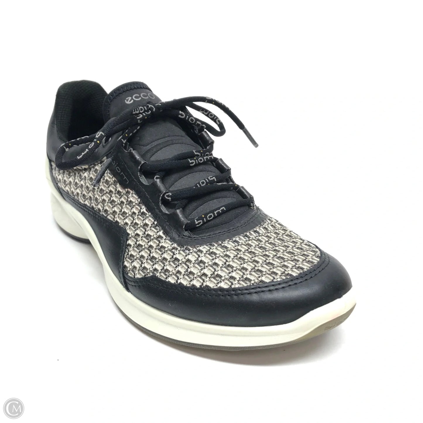 Shoes Sneakers By Ecco In Black & Cream, Size: 7