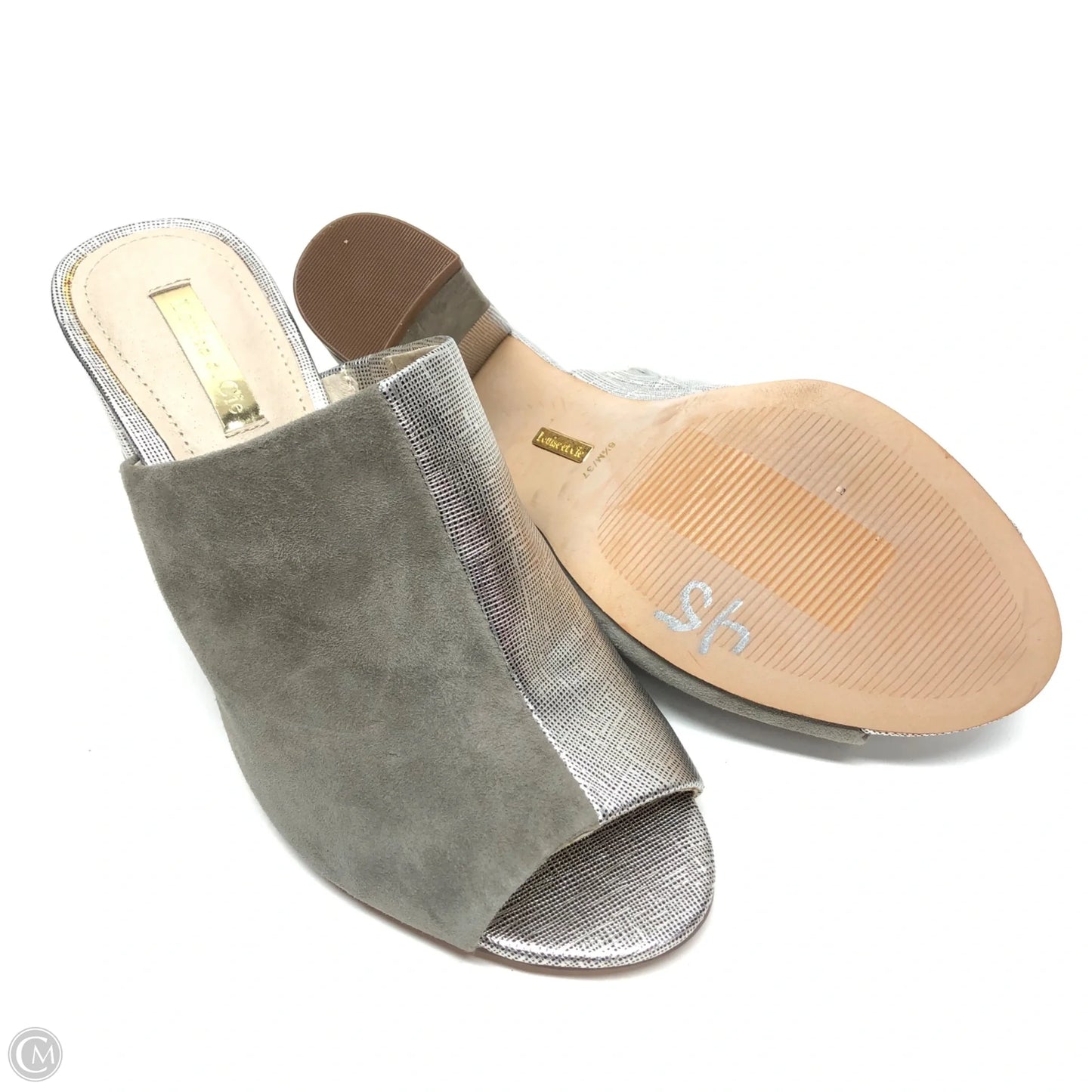 Shoes Heels Block By Louise Et Cie In Grey, Size: 6.5