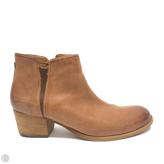 Boots Ankle Heels By Clarks In Brown, Size: 11