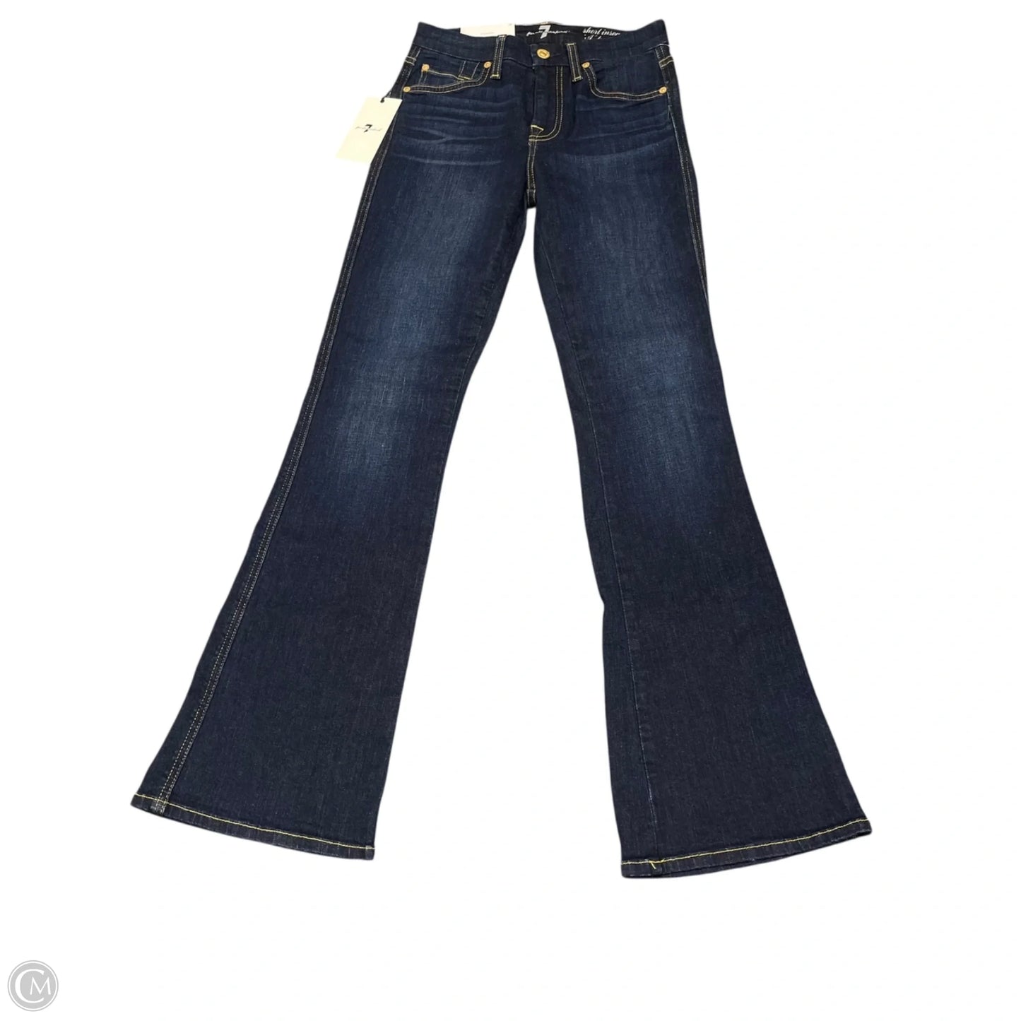 Jeans Flared By 7 For All Mankind In Blue Denim, Size: 0