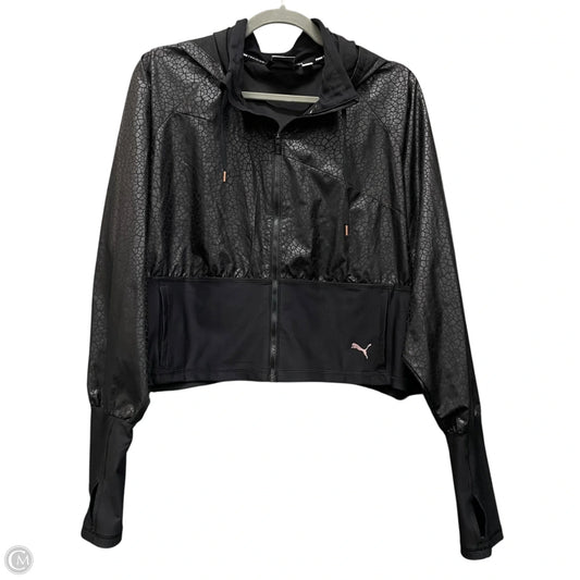 Athletic Jacket By Puma In Black, Size: Xl