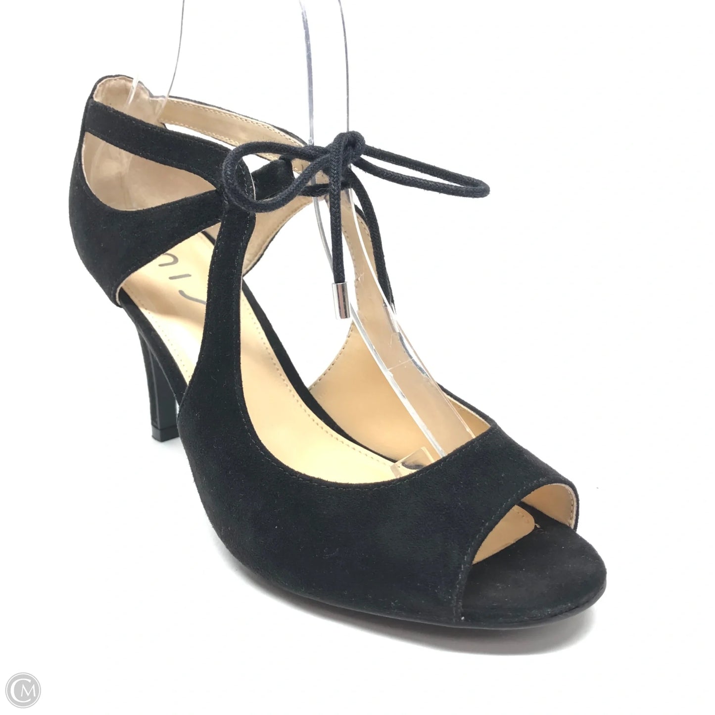 Sandals Heels Stiletto By Unisa In Black, Size: 7.5