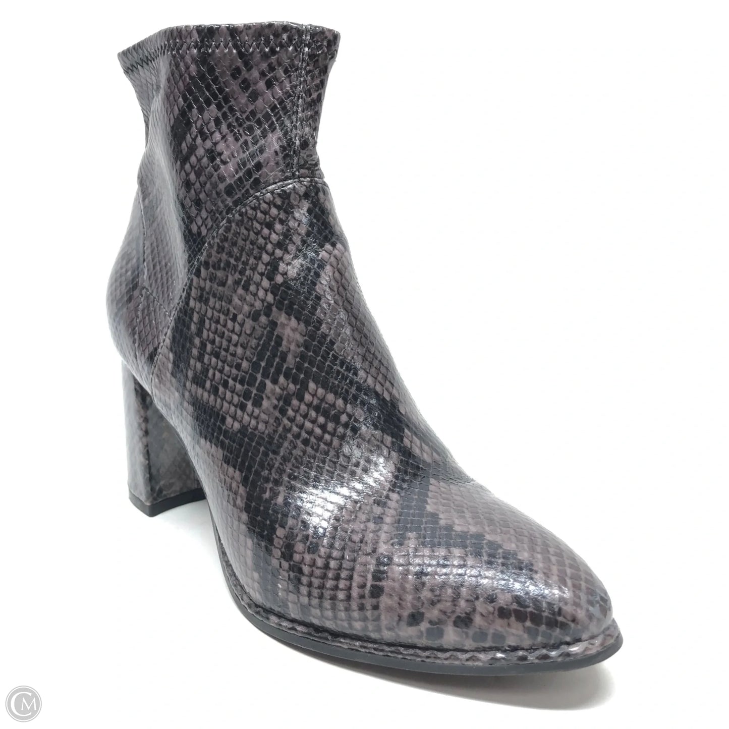 Boots Ankle Heels By Marc Fisher In Black & Grey, Size: 8