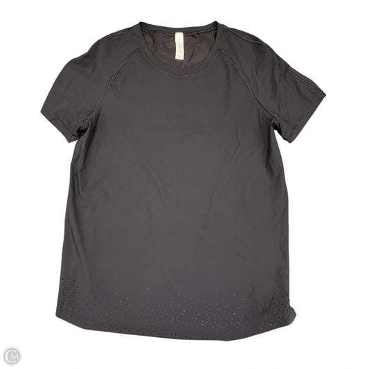 Athletic Top Short Sleeve By Lululemon In Black, Size: 2