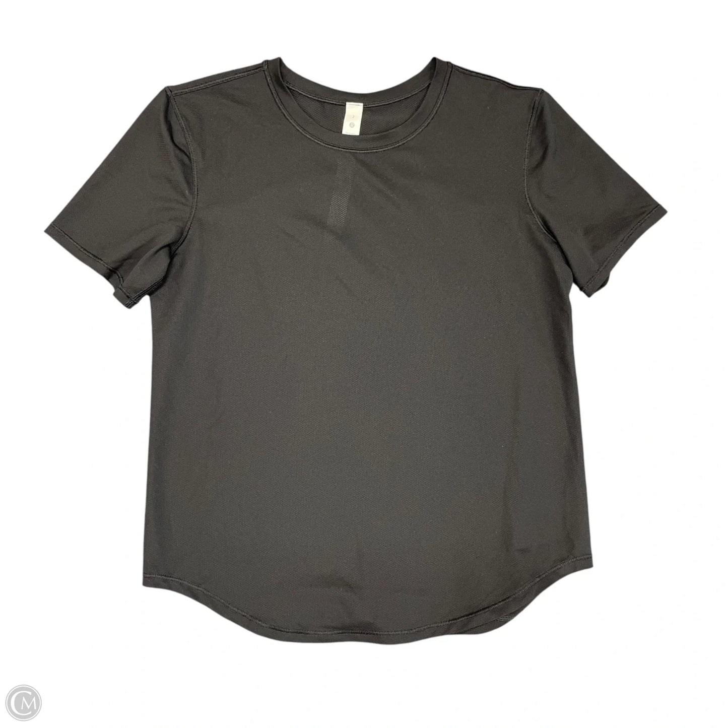 Athletic Top Short Sleeve By Lululemon In Black, Size: 2