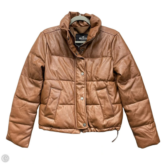 Jacket Puffer & Quilted By Hollister In Brown, Size: Xs