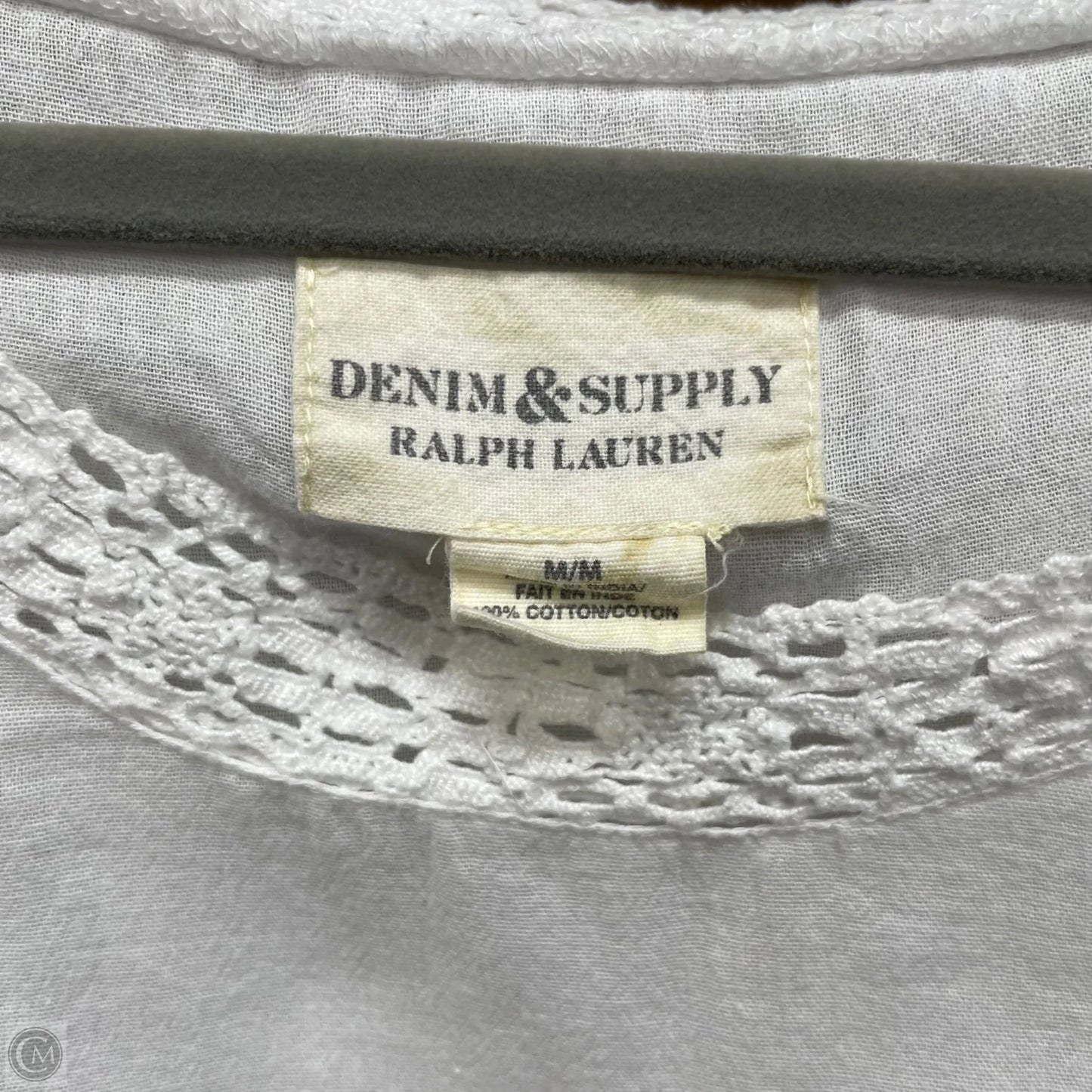 Top Short Sleeve By Denim & Supply By Ralph Lauren In White, Size: M