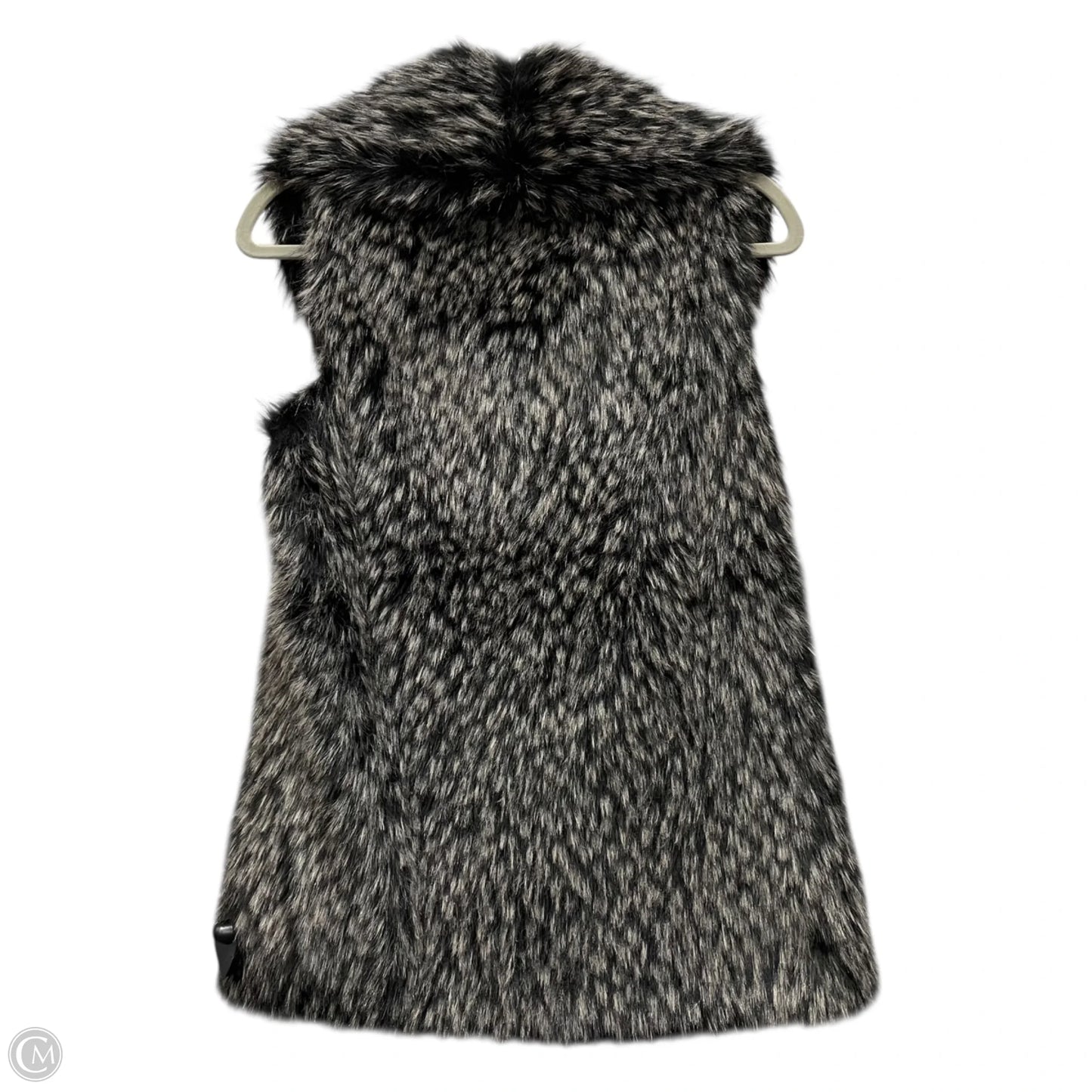 Vest Faux Fur & Sherpa By White House Black Market In Black & Grey, Size: Xxs