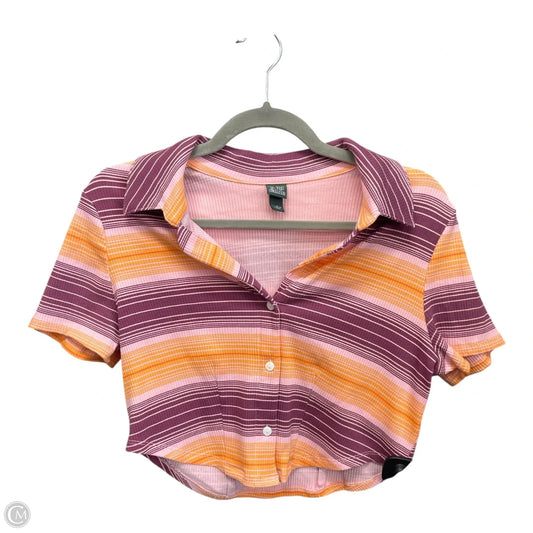 Top Short Sleeve By Wild Fable In Orange & Purple, Size: L