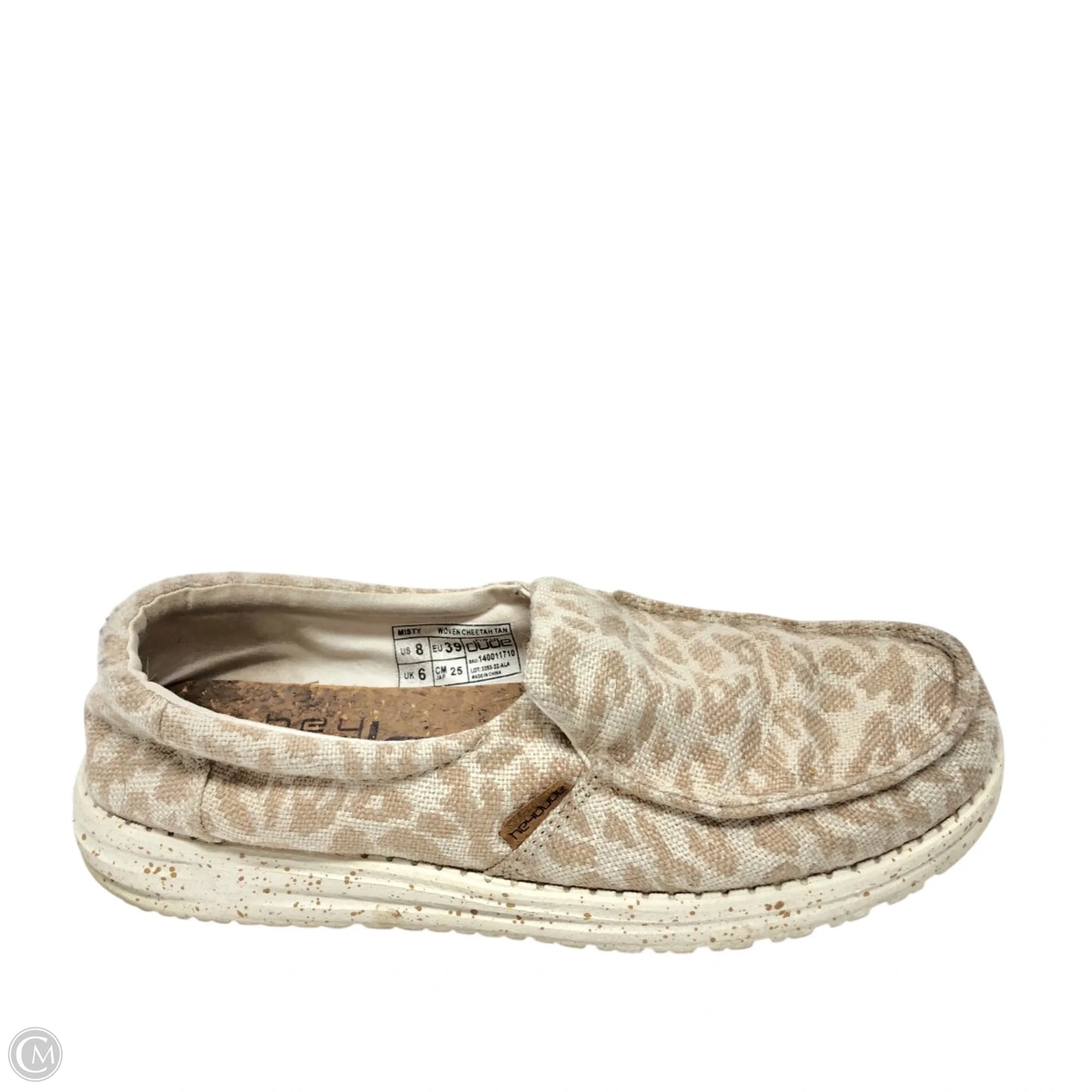 Shoes Flats By Hey Dude In Animal Print, Size: 8