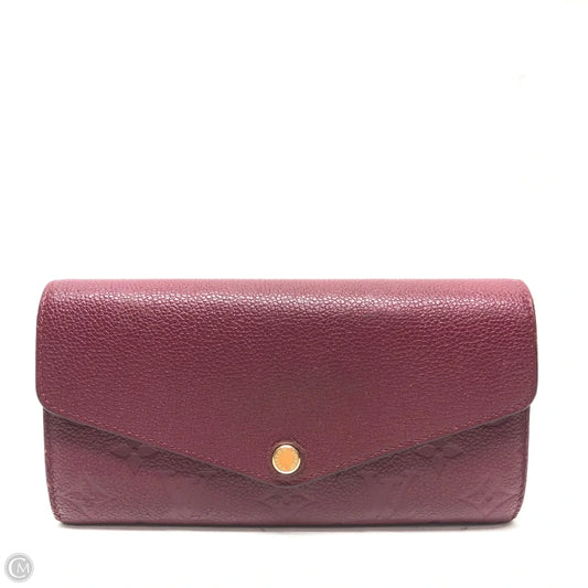 Wallet Luxury Designer By Louis Vuitton, Size: Large