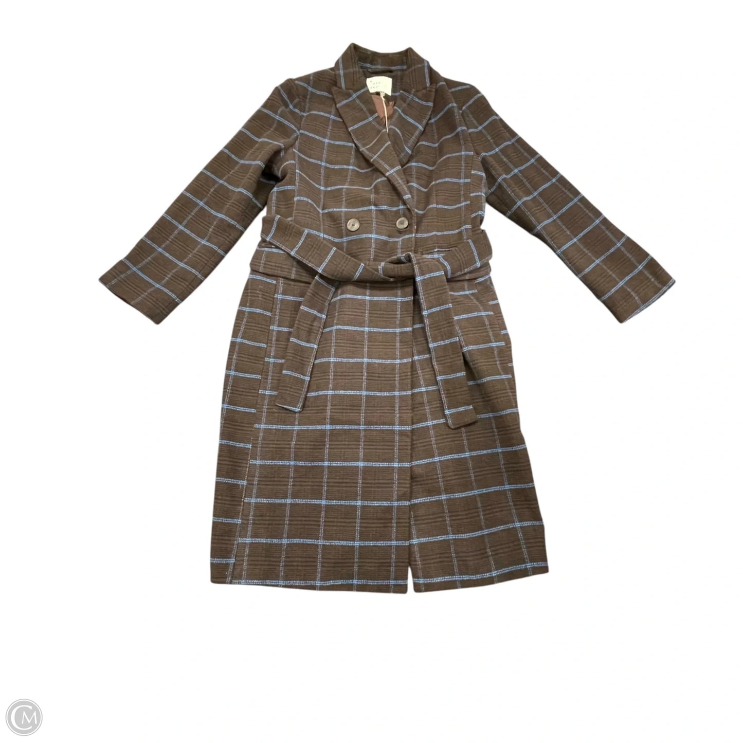 Coat Peacoat By A New Day In Blue & Brown, Size: M
