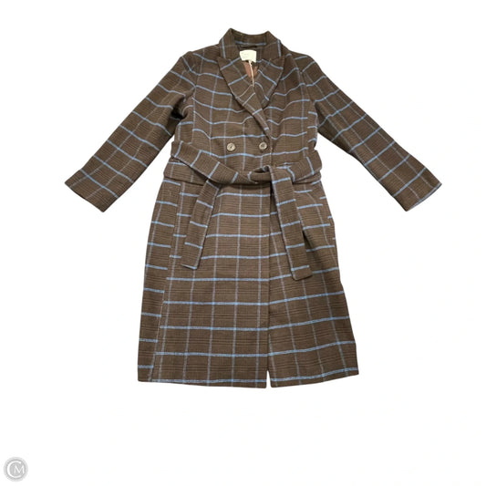 Coat Peacoat By A New Day In Blue & Brown, Size: M