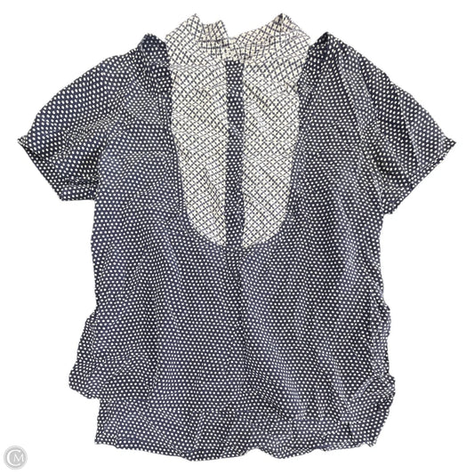 Top Short Sleeve By Cma In Blue & White, Size: 8