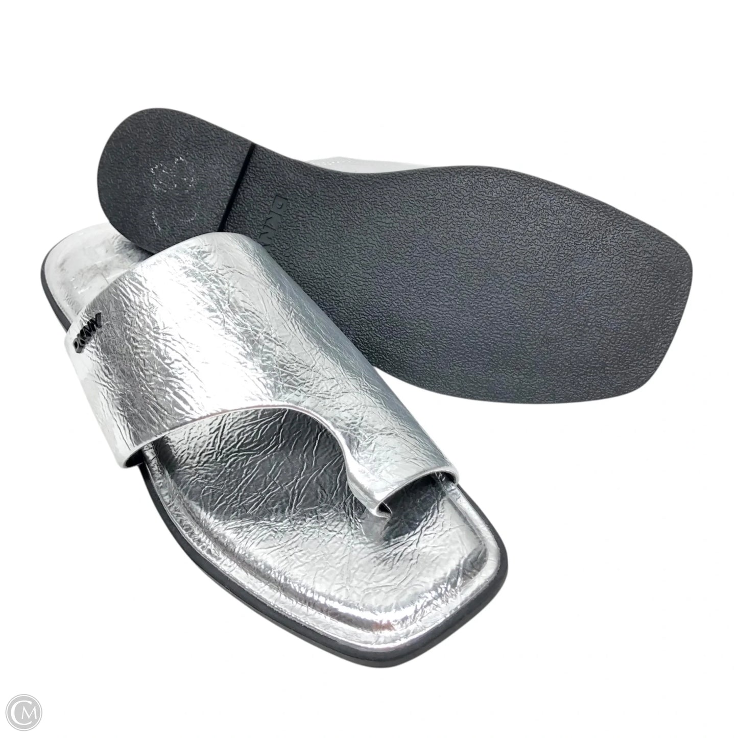 Sandals Flats By Dkny In Silver, Size: 11