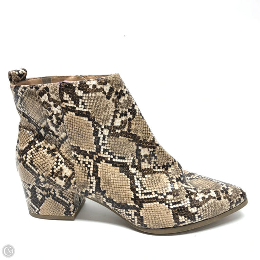 Boots Ankle Heels By A New Day In Snakeskin Print, Size: 12