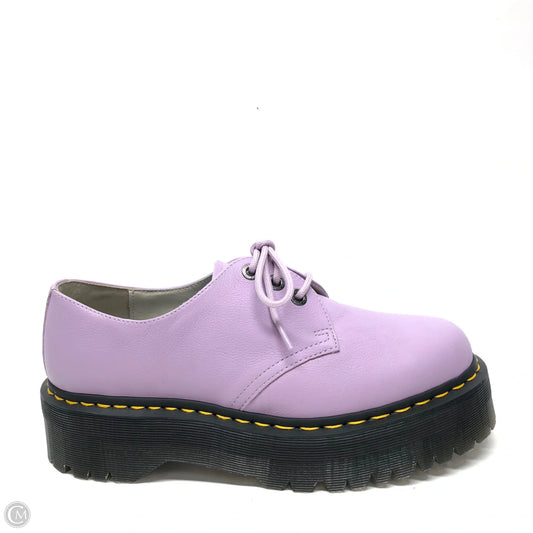 Shoes Heels Platform By Dr Martens In Purple, Size: 11
