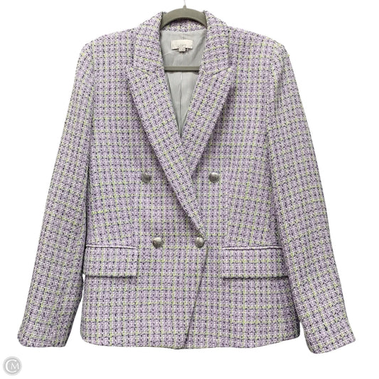 Blazer By Loft In Green & Purple, Size: 14