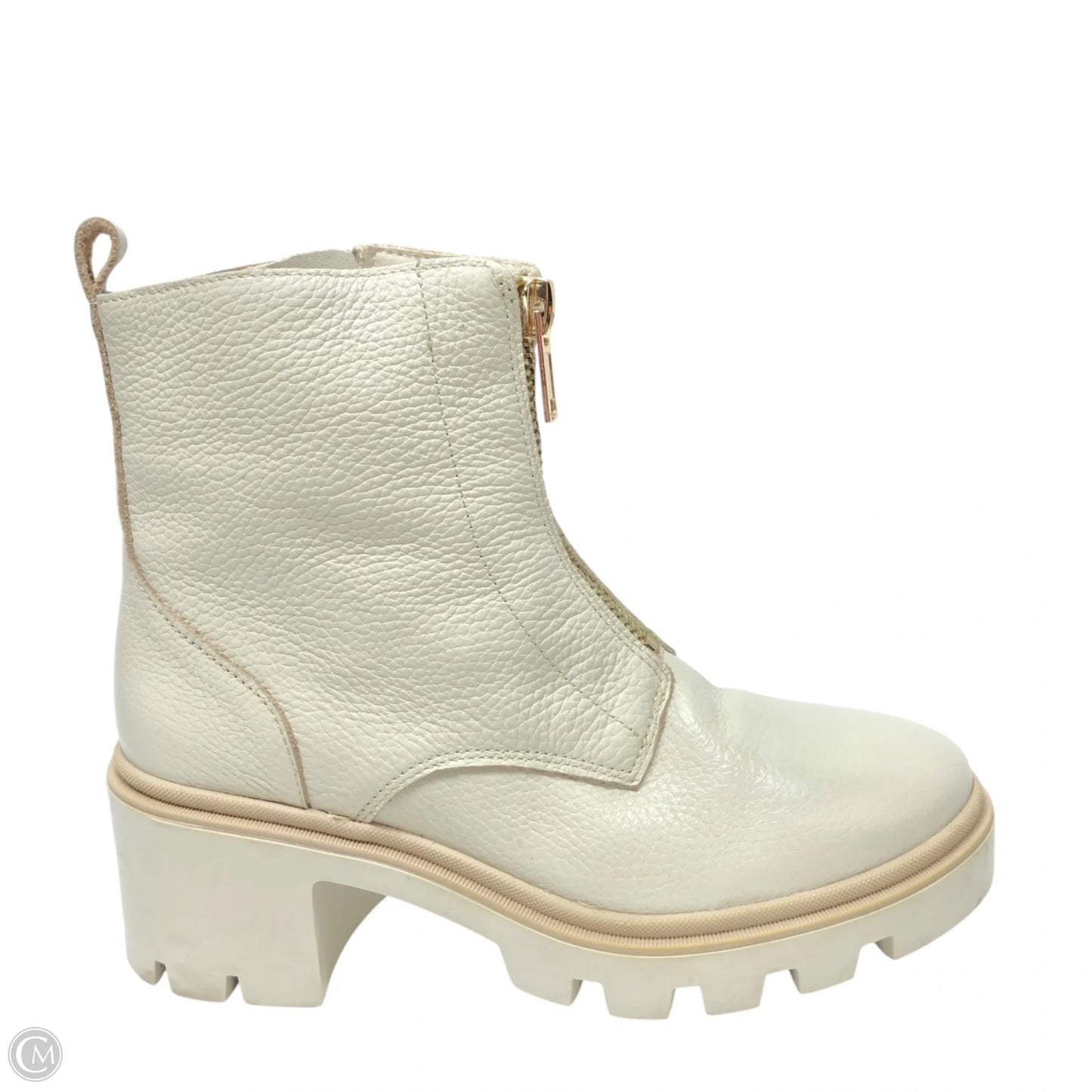 Boots Ankle Heels By Cmc In Cream, Size: 8