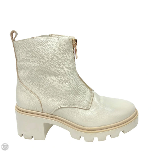Boots Ankle Heels By Cmc In Cream, Size: 8