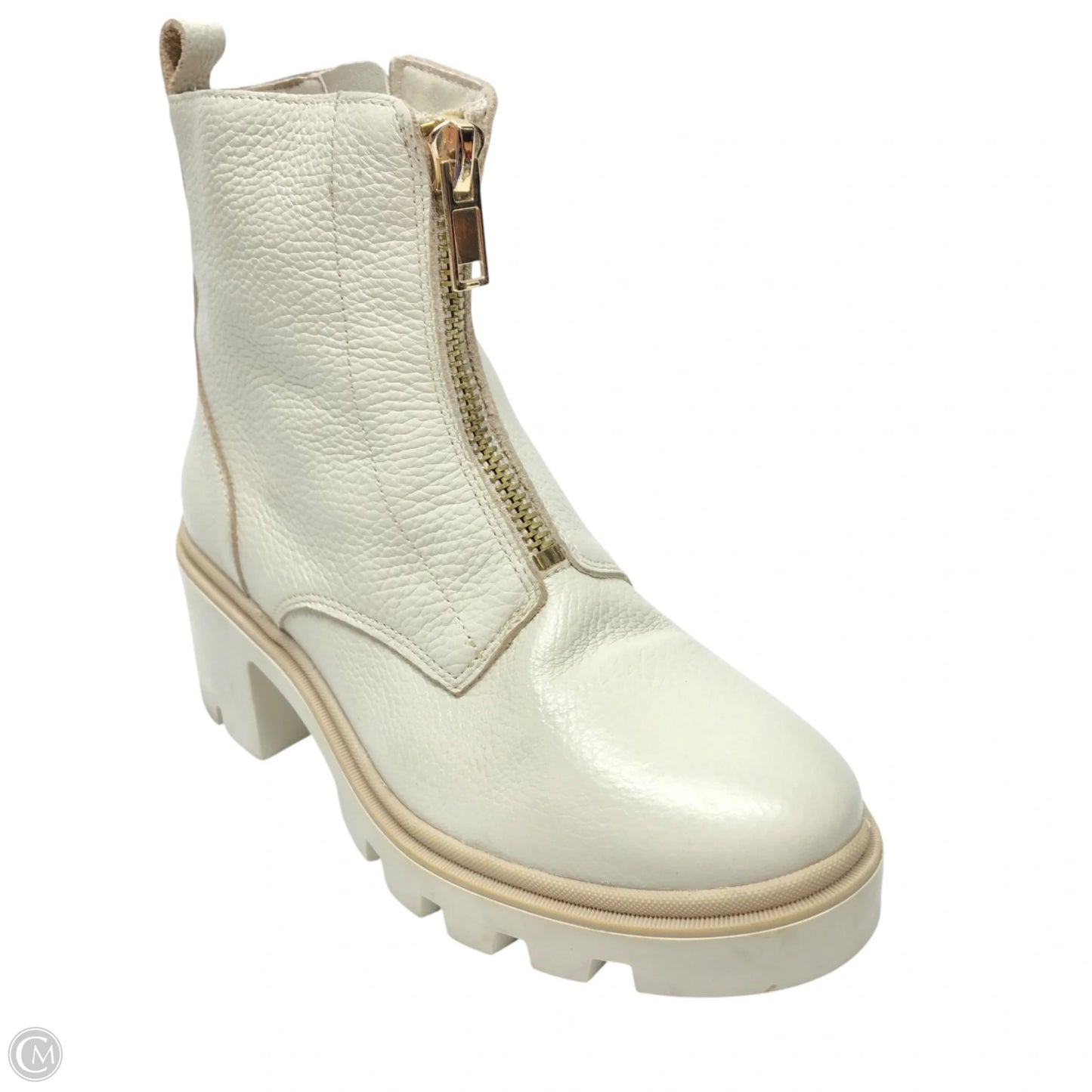 Boots Ankle Heels By Cmc In Cream, Size: 8