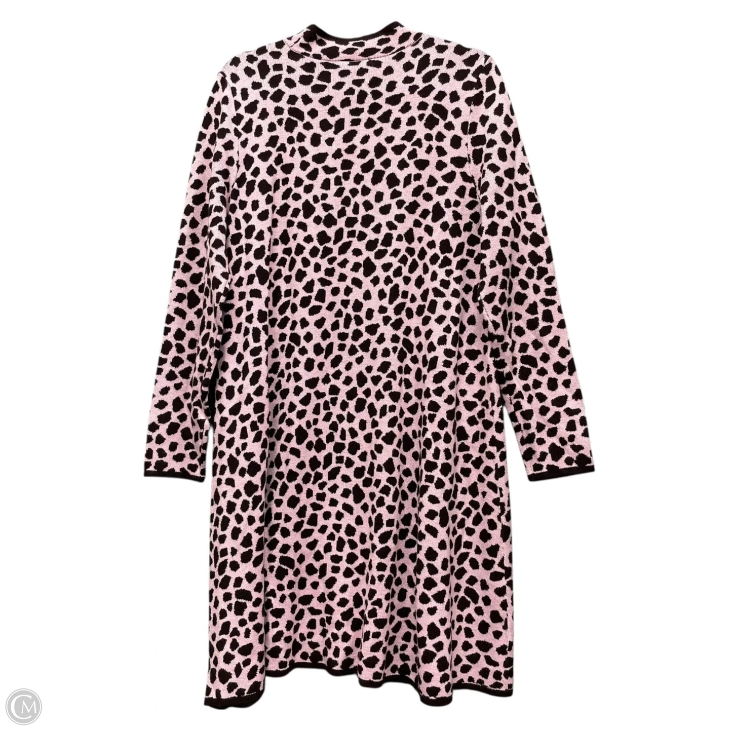 Dress Sweater By Ann Taylor In Brown & Pink, Size: L