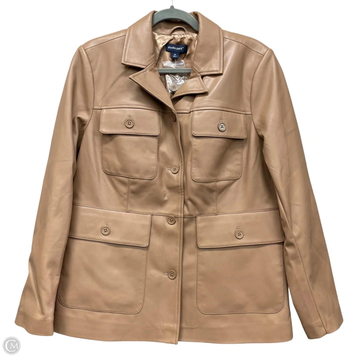 Jacket Shirt By Cmc In Beige, Size: M