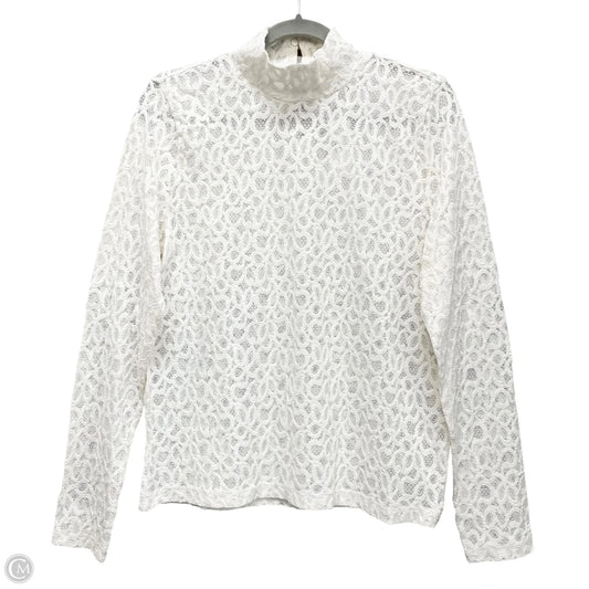 Top Long Sleeve By Loft In Cream, Size: L